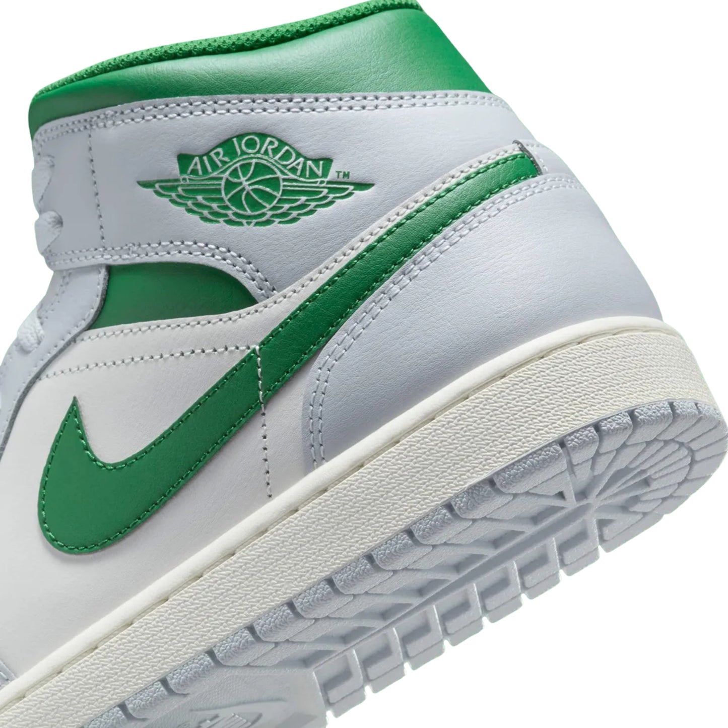Jordan 1 Mid White Pure Platinum Pine Green
