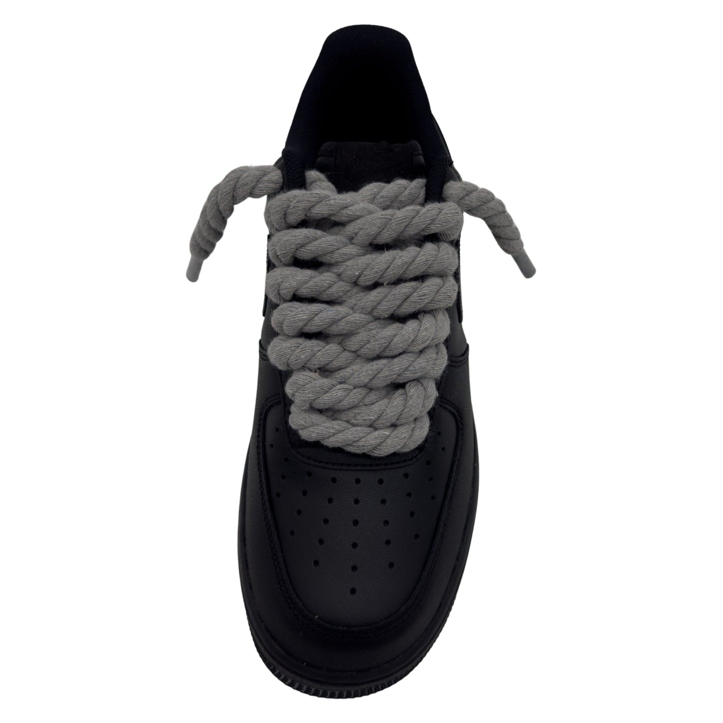 Nike Air Force 1 Low ‘07 Triple Black / Grey Rope Laces