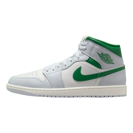 Jordan 1 Mid White Pure Platinum Pine Green