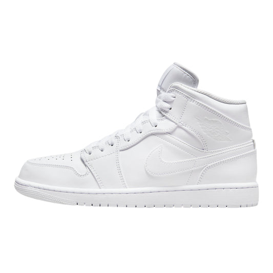 Jordan 1 Mid Triple White