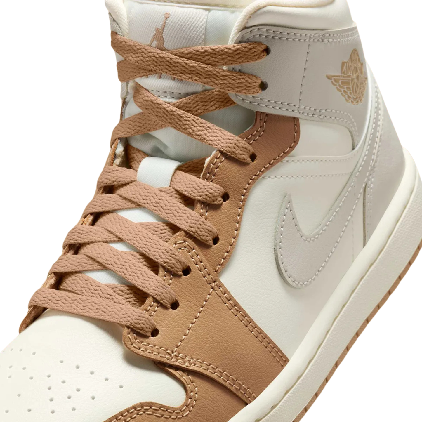 Jordan 1 Mid Tan Toe