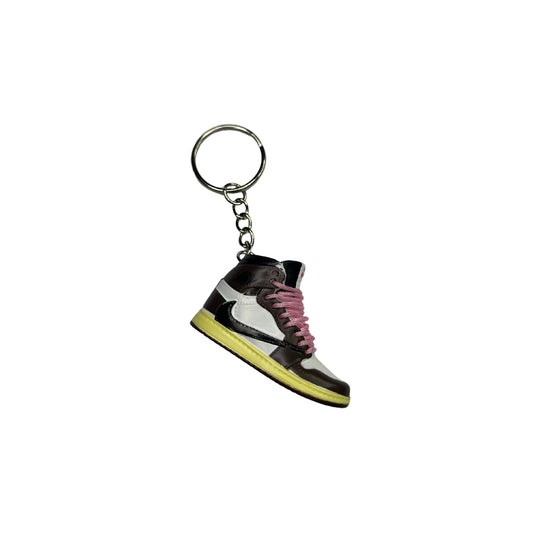 Kľúčenka - Jordan 1 High Travis Scott Mocha Pink Lace
