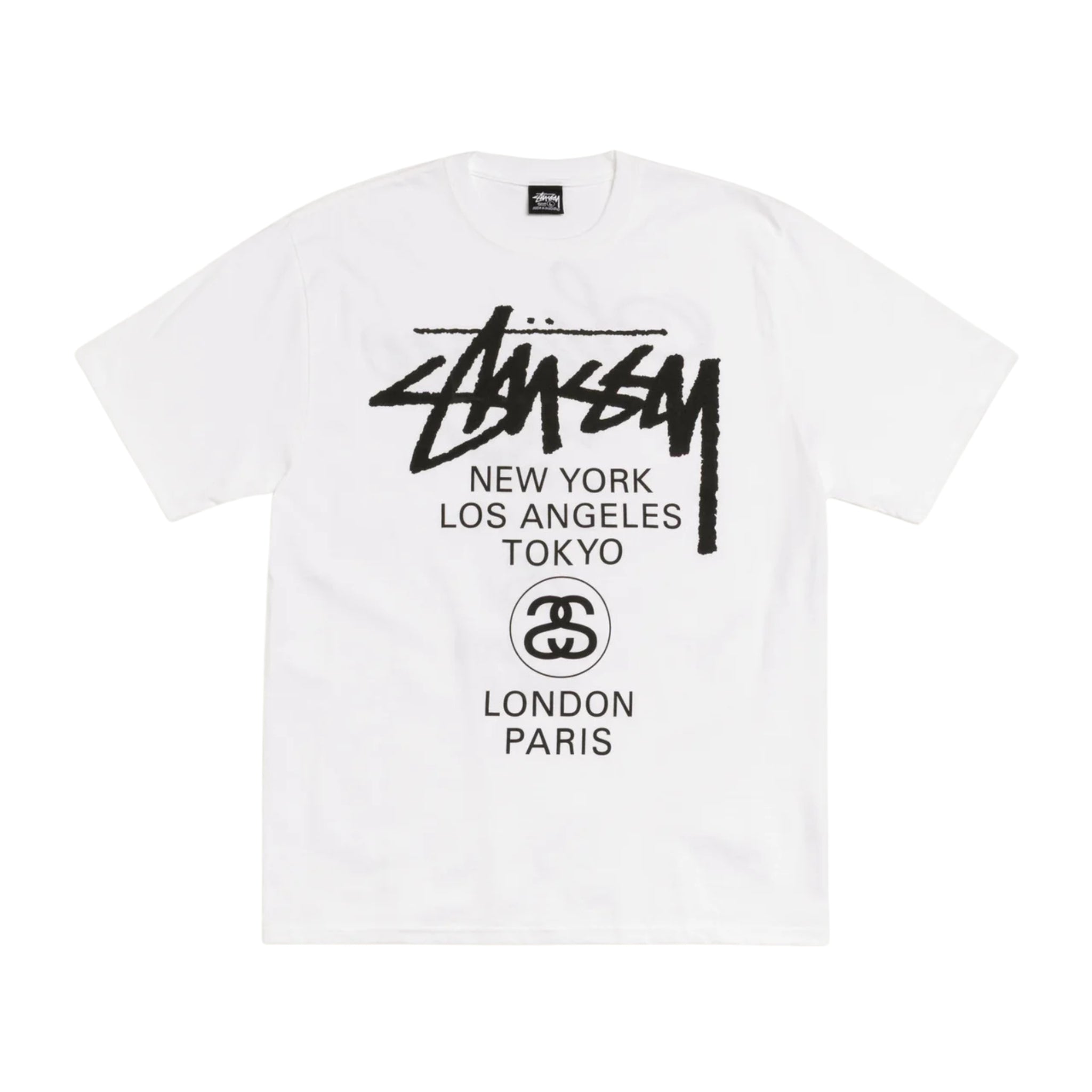 Stüssy WORLD TOUR TEE - White – KAKAS KICKS