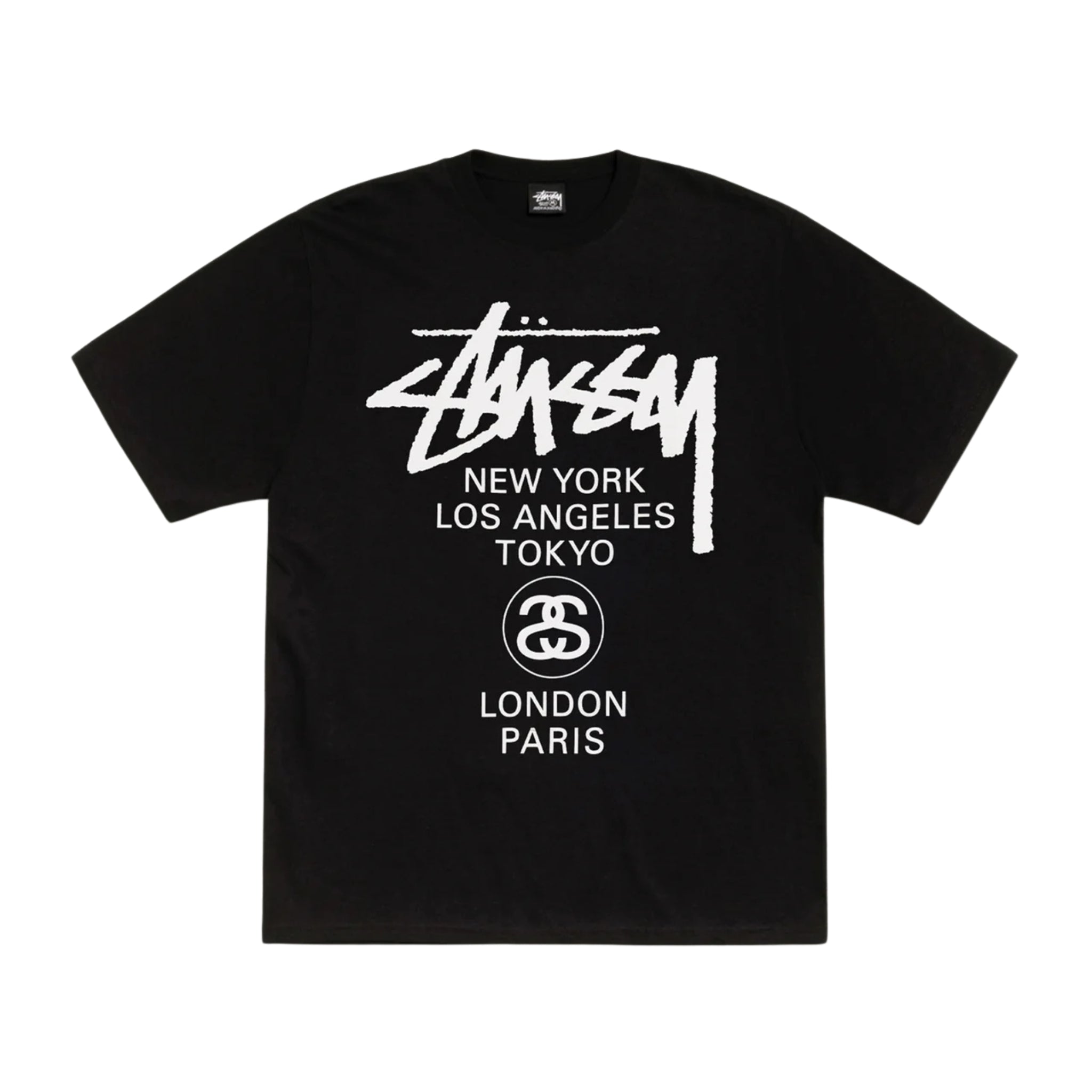 stussy universe tee black M ストゥーシー Stüssy WORLD TOUR TEE - BLACK – KAKAS KICKS