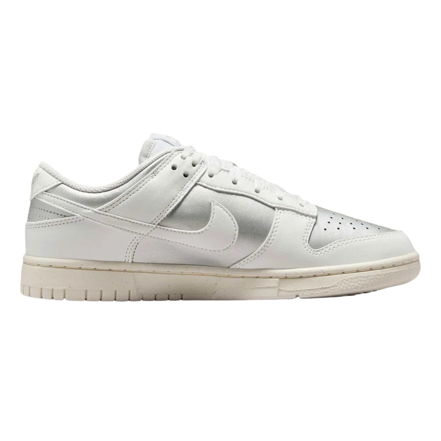 Nike Dunk Low Next Nature Sheer Lace Metallic Platinum