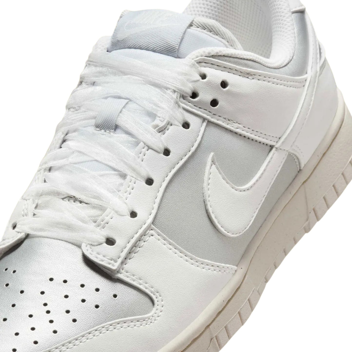 Nike Dunk Low Next Nature Sheer Lace Metallic Platinum