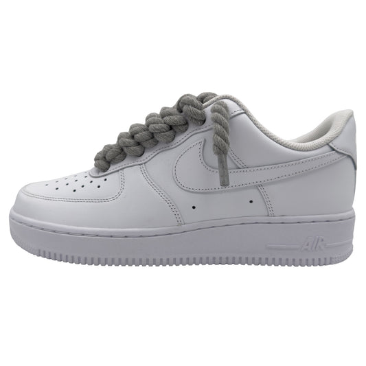 Nike Air Force 1 Low '07 Triple White/Grey Rope Laces