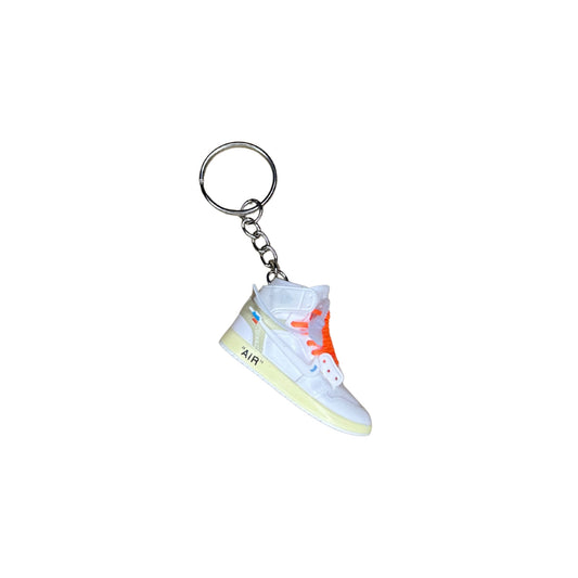 Kľúčenka - Jordan 1 High Off-White orange lace