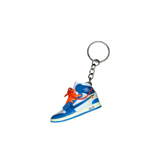 Kľúčenka - Jordan 1 High Off-White UNC orange lace